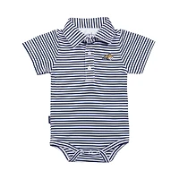 Infant Garb Navy/White Montana State Bobcats Carson Polo Bodysuit