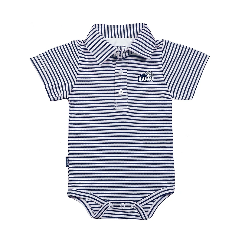 Infant Garb Navy/White New Hampshire Wildcats Carson Polo Bodysuit