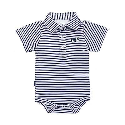 Infant Garb Navy/White New Hampshire Wildcats Carson Polo Bodysuit