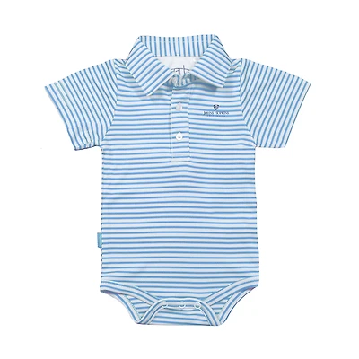 Infant Garb Light Blue/White Johns Hopkins Blue Jays Carson Polo Bodysuit