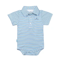 Infant Garb Light Blue/White Johns Hopkins Blue Jays Carson Polo Bodysuit