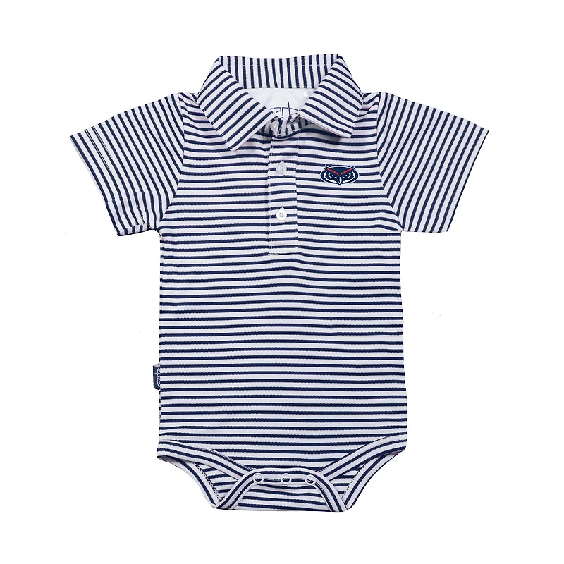 Infant Garb Navy/White Florida Atlantic Owls Carson Polo Bodysuit