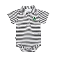 Infant Garb Charcoal/White Colorado State Rams Carson Polo Bodysuit