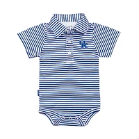Infant Garb Royal/White Kentucky Wildcats Carson Polo Bodysuit