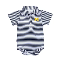Infant Garb Navy/White Michigan Wolverines Carson Polo Bodysuit