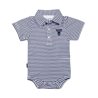 Infant Garb Navy/White Howard Bison Carson Polo Bodysuit