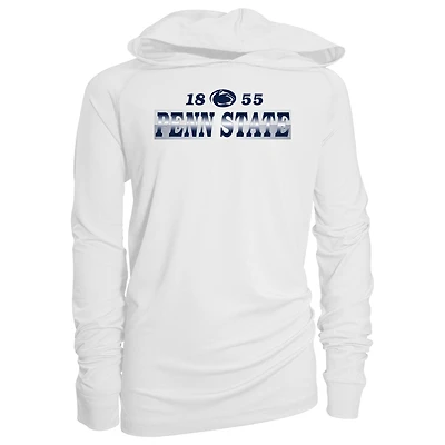 Youth Garb White Penn State Nittany Lions Marley Long Sleeve Raglan Hoodie Sunshirt