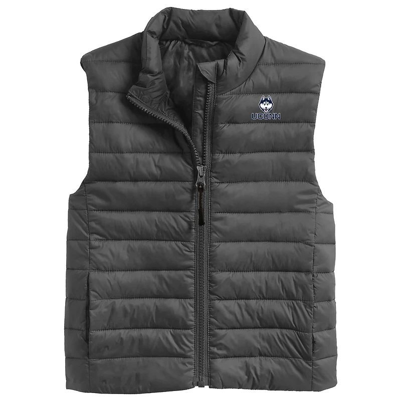 Youth Garb Charcoal UConn Huskies Kai Full-Zip Vest