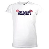 Girls Youth Garb White Arizona Wildcats Brittany V-Neck T-Shirt