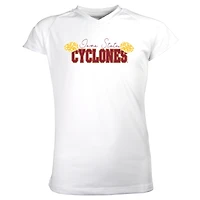 Girls Youth Garb White Iowa State Cyclones Brittany V-Neck T-Shirt