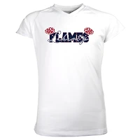 Girls Youth Garb White Liberty Flames Brittany V-Neck T-Shirt