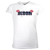 Girls Youth Garb White Howard Bison Brittany V-Neck T-Shirt