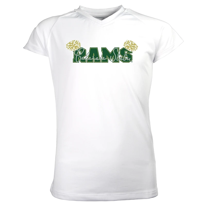 Girls Youth Garb White Colorado State Rams Brittany V-Neck T-Shirt