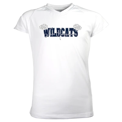 Girls Youth Garb White New Hampshire Wildcats Brittany V-Neck T-Shirt