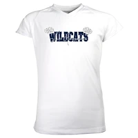 Girls Youth Garb White New Hampshire Wildcats Brittany V-Neck T-Shirt
