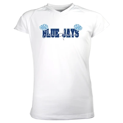 Girls Youth Garb White Johns Hopkins Blue Jays Brittany V-Neck T-Shirt