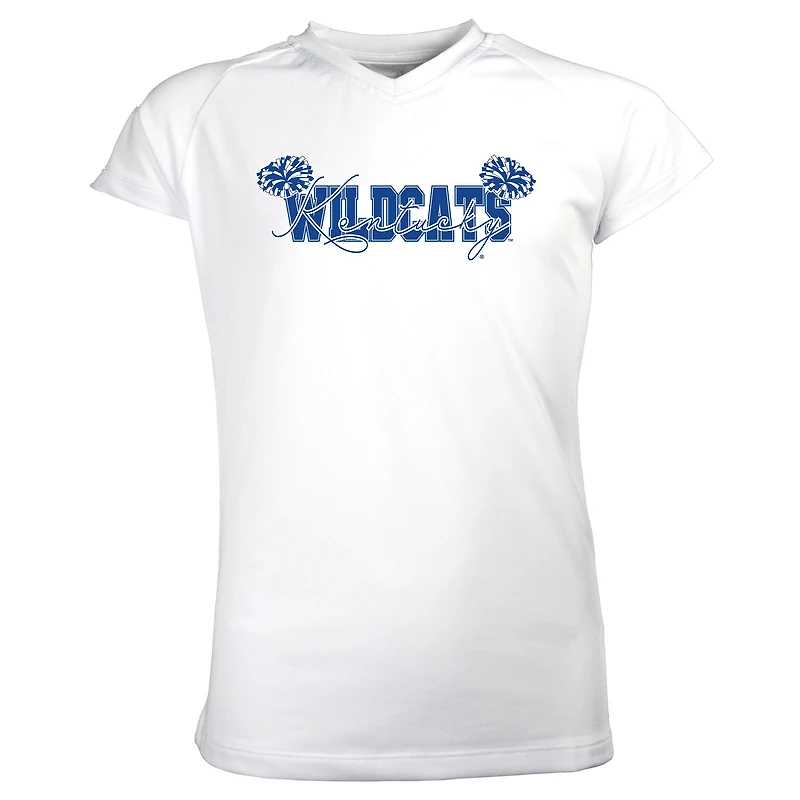 Girls Youth Garb White Kentucky Wildcats Brittany V-Neck T-Shirt