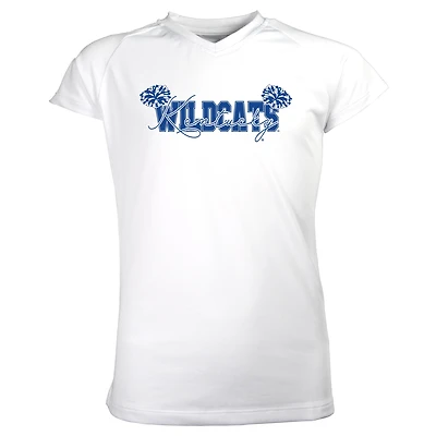 Girls Youth Garb White Kentucky Wildcats Brittany V-Neck T-Shirt