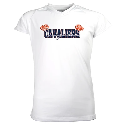 Girls Youth Garb White Virginia Cavaliers Brittany V-Neck T-Shirt