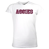 Girls Youth Garb White Texas A&M Aggies Brittany V-Neck T-Shirt