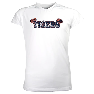 Girls Youth Garb White Auburn Tigers Brittany V-Neck T-Shirt