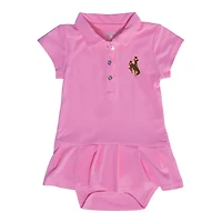 Infant Garb Pink Wyoming Cowboys Caroline Bodysuit Dress
