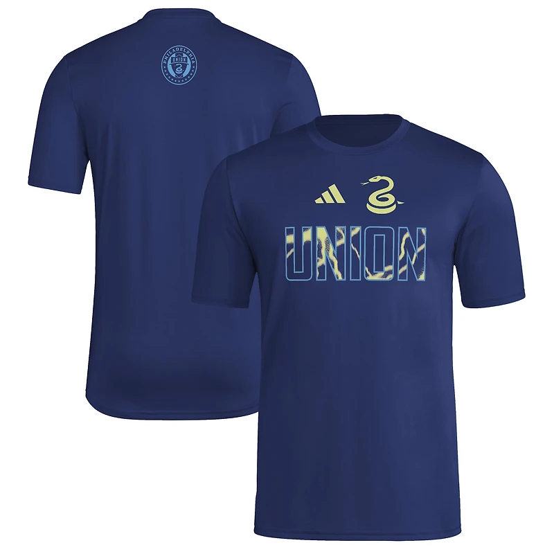 Men's adidas  Navy Philadelphia Union 2025 Jersey Hook AEROREADY T-Shirt