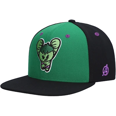 Youth Green Hulk Chibi Glow-in-the-Dark Snapback Hat
