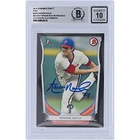 Aaron Nola Philadelphia Phillies Autographed 2014 Bowman Draft 1st Bowman Asia #DP4 Beckett Fanatics Witnessed Authenticated 10 Card