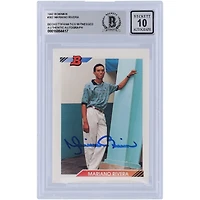 Mariano Rivera New York Yankees Autographed 1992 Bowman #302 Beckett Fanatics Witnessed Authenticated 10 Rookie Card