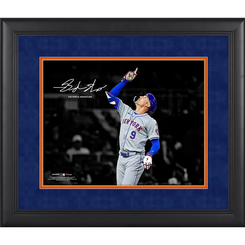 Brandon Nimmo New York Mets Facsimile Signature Framed 11" x 14" Spotlight Photograph