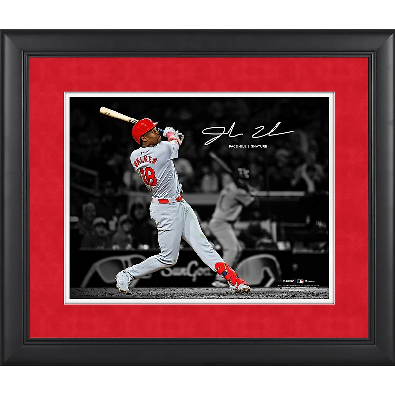Jordan Walker St. Louis Cardinals Facsimile Signature Framed 11" x 14" Spotlight Photograph