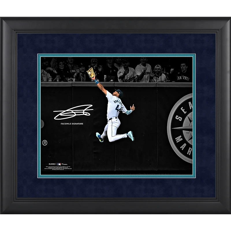 Julio Rodríguez Seattle Mariners Facsimile Signature Framed 11" x 14" Spotlight Photograph