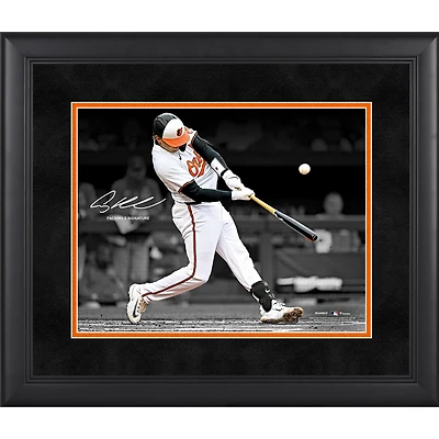 Adley Rutschman Baltimore Orioles Facsimile Signature Framed 11" x 14" Spotlight Photograph