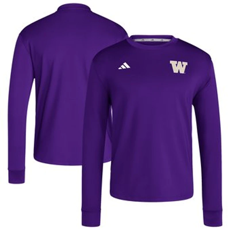 Men's adidas Purple Washington Huskies Dugout Pullover Sweatshirt
