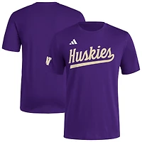 Men's adidas  Purple Washington Huskies Fresh Wordmark T-Shirt