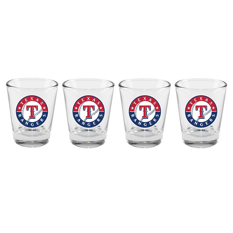 The Memory Company Texas Rangers 4-Pack 2oz. Shot Glass Set