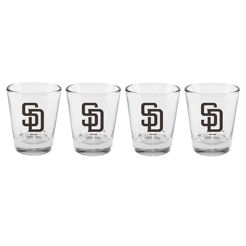 The Memory Company San Diego Padres 4-Pack 2oz. Shot Glass Set