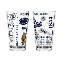The Memory Company Penn State Nittany Lions 2-Pack 16oz. Pint Glass Loco Design Set