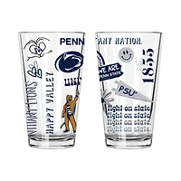 The Memory Company Penn State Nittany Lions 2-Pack 16oz. Pint Glass Loco Design Set