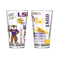 The Memory Company LSU Tigers 2-Pack 16oz. Pint Glass Loco Design Set