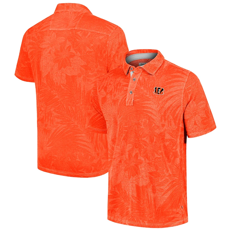 Men's Tommy Bahama Orange Cincinnati Bengals Big & Tall Santiago Paradise Polo