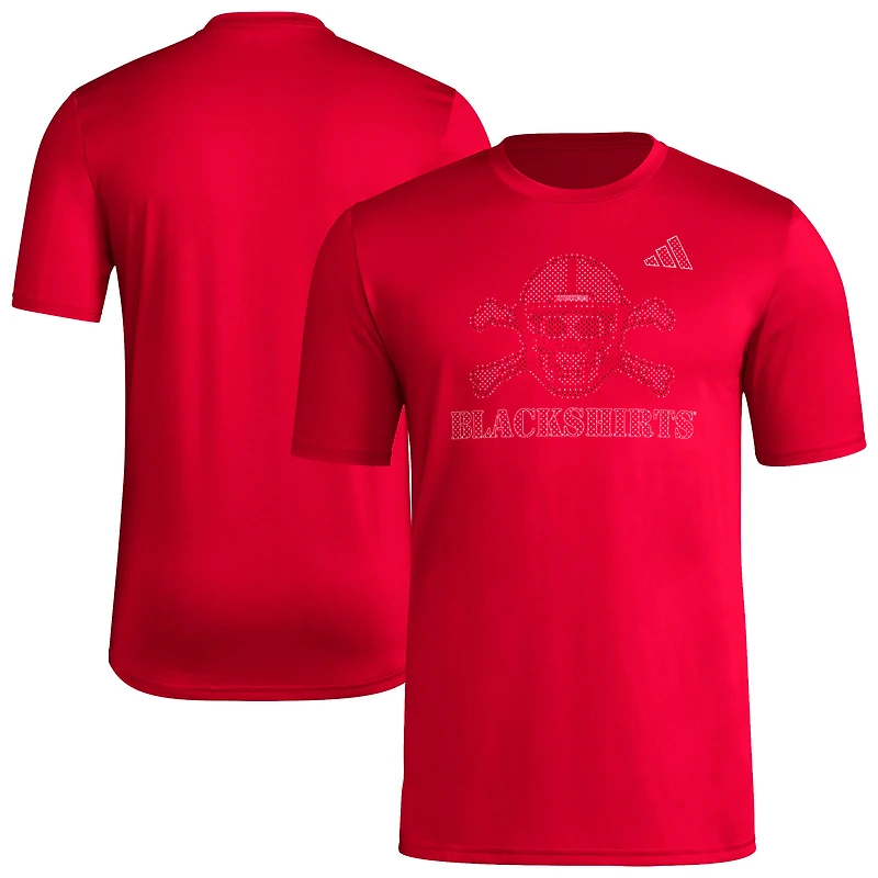 Men's adidas  Red Nebraska Huskers Locker Local Impression AEROREADY T-Shirt