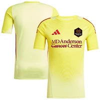 Men's adidas  Yellow Houston Dynamo FC 2025 Goalkeeper Jersey