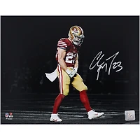 Christian McCaffrey San Francisco 49ers Autographed 11" x 14" Touchdown Celebration Spotlight Photograph