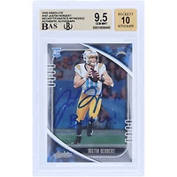 Justin Herbert Los Angeles Chargers Autographed 2020 Panini Absolute #167 Beckett Fanatics Witnessed Authenticated 9.5/10 Rookie Card with "Bolt Up!" Inscription