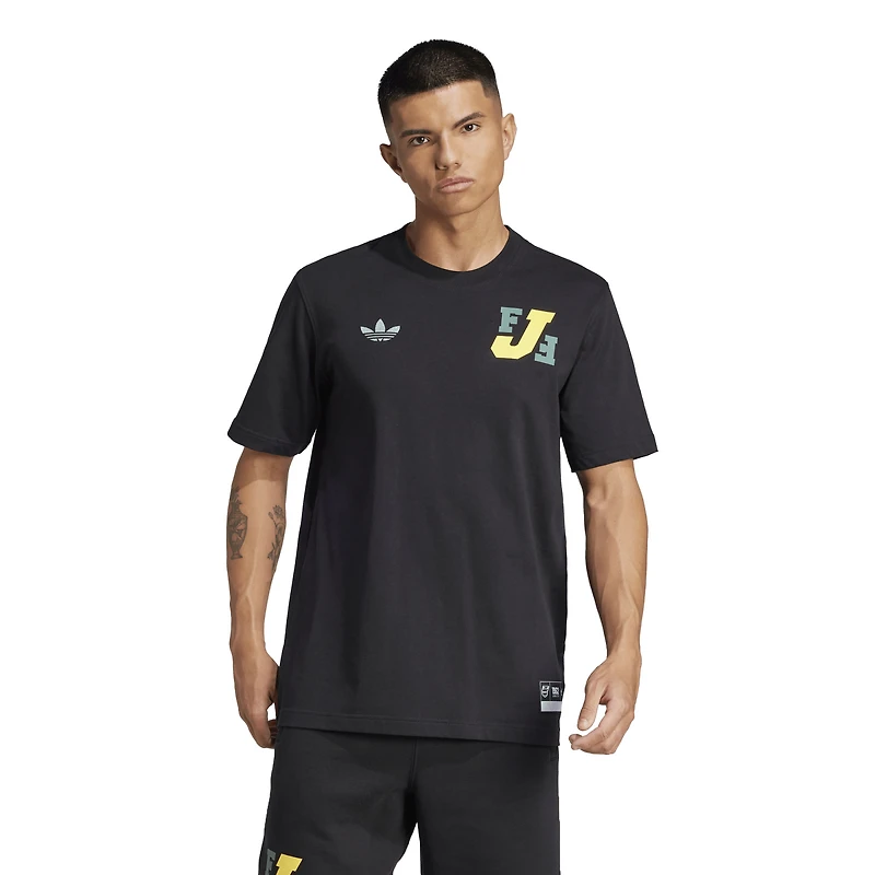 Men's adidas Black Jamaica National Team Varsity Pack T-Shirt