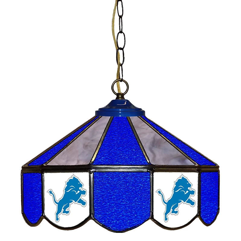 Detroit Lions 14" Team Logo Glass Pub Lamp