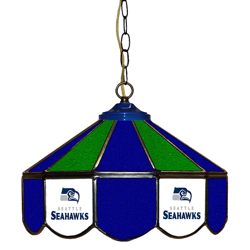 Seattle Seahawks 14" Team Logo Glass Pub Lamp
