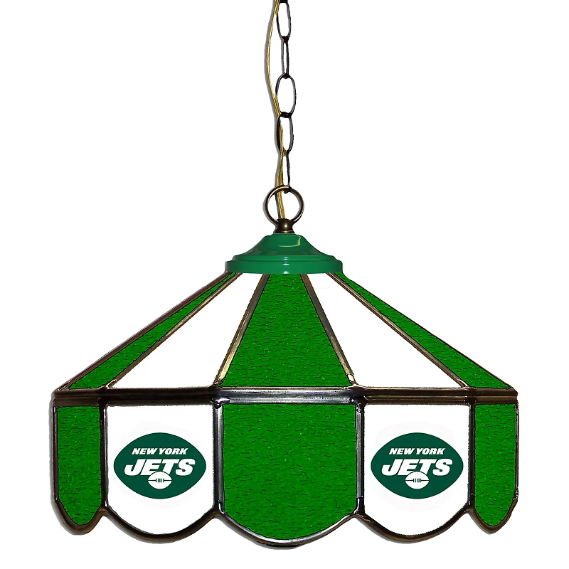 New York Jets 14" Team Logo Glass Pub Lamp